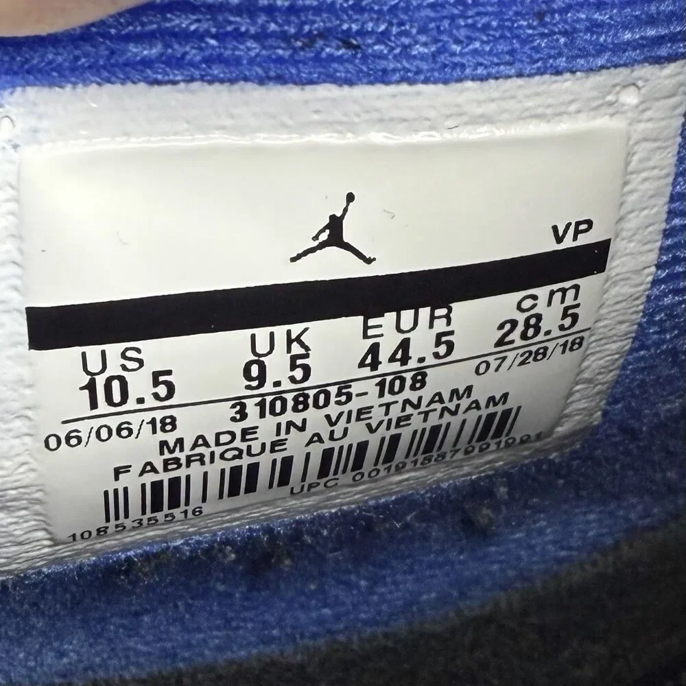Nike Air Jordan 10 Retro Orlando 2018 White Blue 310805-108 Men's Size 10.5